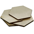 jags-mumbai MDF MDF DIY Plate 2 Inch 4 Pcs Set Hexagoan