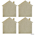 jags-mumbai MDF MDF DIY Plate 2 Inch 4 Pcs Set Home