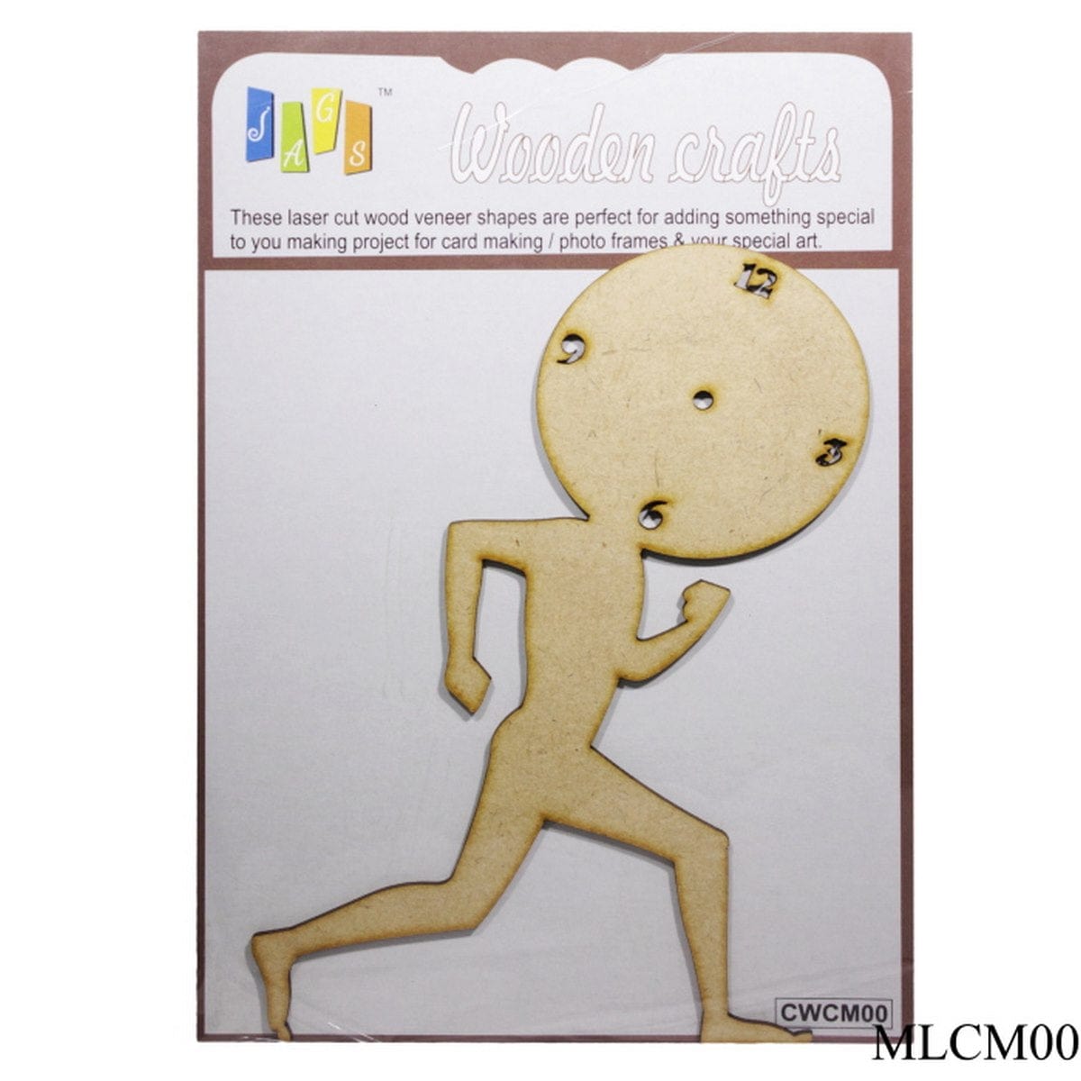 jags-mumbai MDF MDF Laser Cutting Man Sport Clock MLCM00