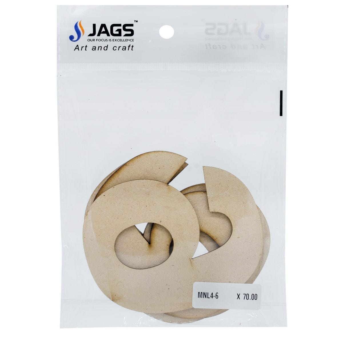 jags-mumbai MDF MDF Number Letter 4Inch No 6 MNL4-6