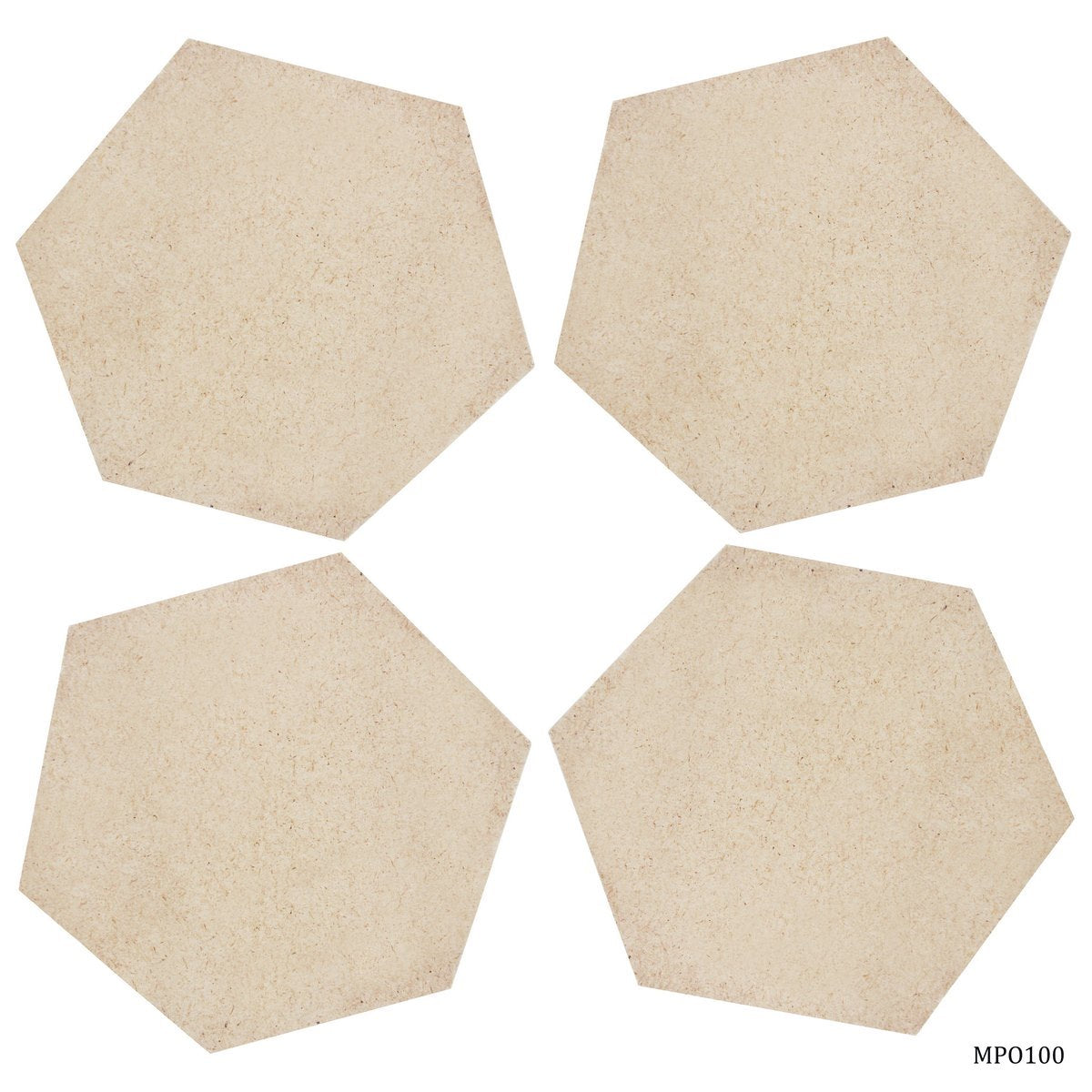 jags-mumbai MDF MDF Plate Hexagon 10X10 4MM 4 Pics MPH100