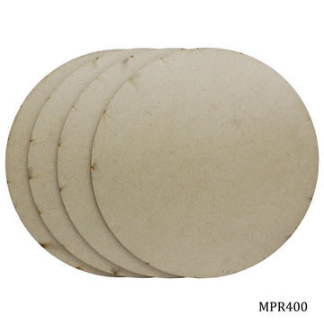 MDF Plate Round 4X4 4MM 4 Pics MPR400