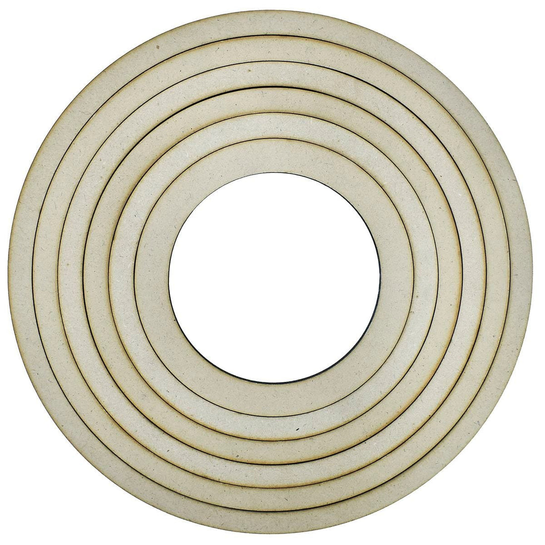 jags-mumbai MDF MDF Ring Round 4MM 6 Pcs Set 10/9/8/7/6/5 MRR4MM