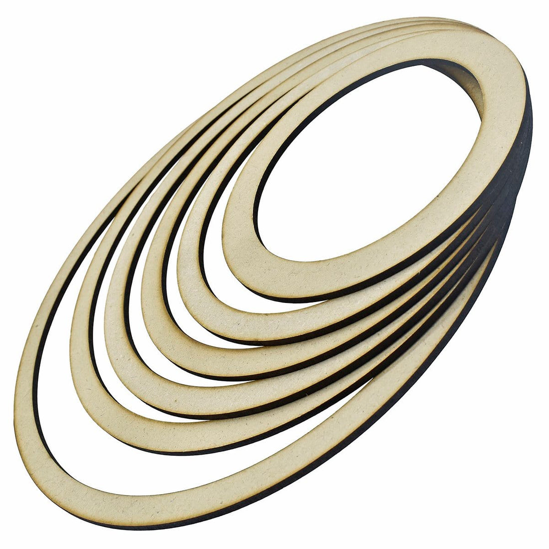 jags-mumbai MDF MDF Ring Round 4MM 6 Pcs Set 10/9/8/7/6/5 MRR4MM