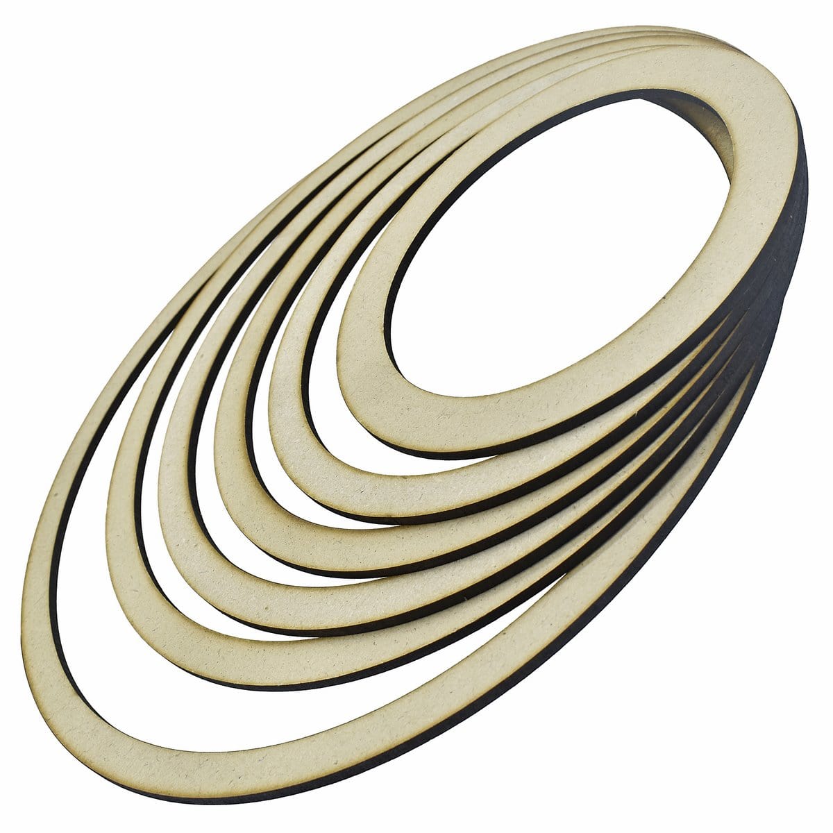 jags-mumbai MDF MDF Ring Round 4MM 6 Pcs Set 10/9/8/7/6/5 MRR4MM