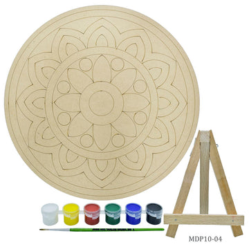 Pre-marked MDF Flower Rangoli Shapes Cutout for Pichwai Painting and DIY Crafts