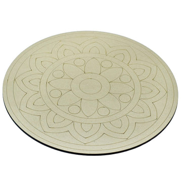 Pre-marked MDF Flower Rangoli Shapes Cutout for Pichwai Painting and DIY Crafts