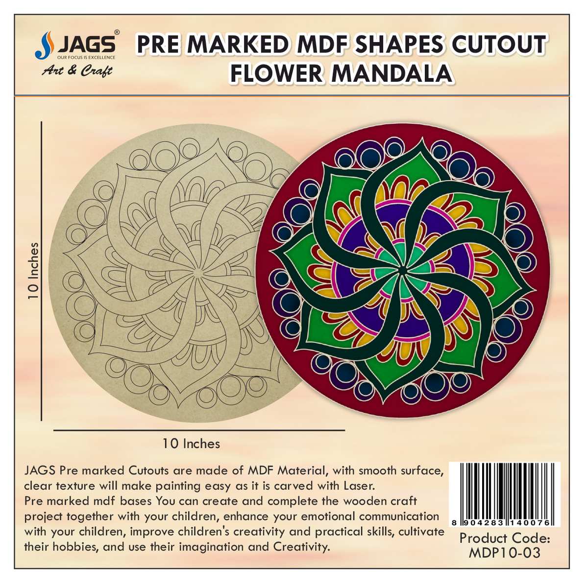 jags-mumbai MDF pre marked MDF shapes cutout flower mandala