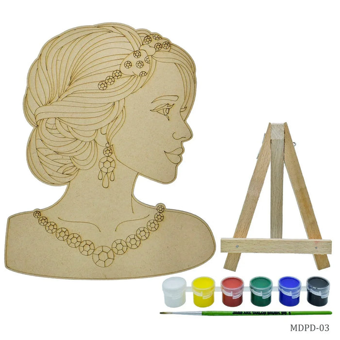 Pre marked MDF Wooden Craft DIY Painting Kit 3D