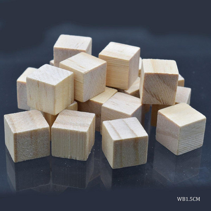 jags-mumbai MDF & wooden Crafts (Super Sturdy) Wooden block Square 1.5 cm 20 Pieces