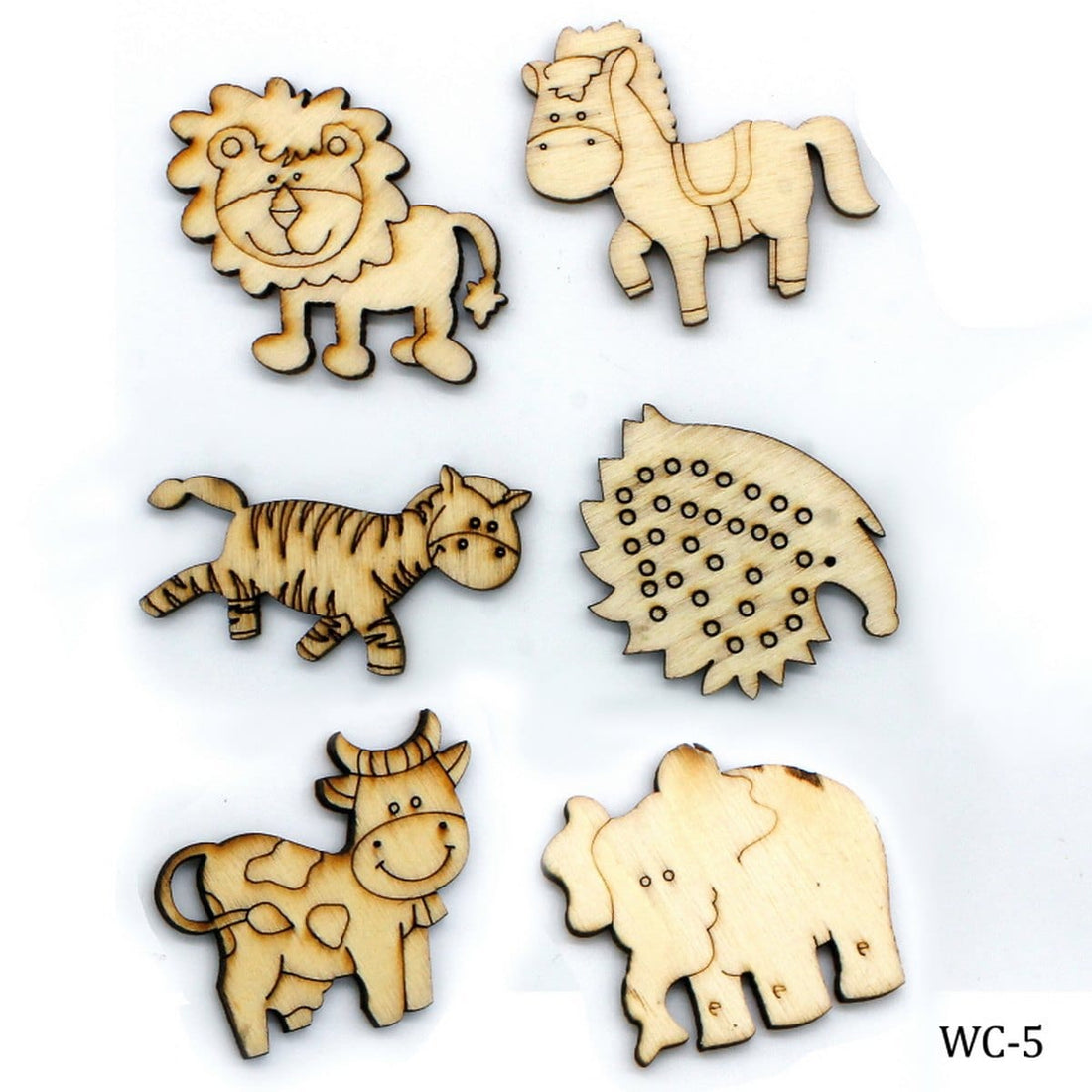 jags-mumbai MDF & wooden Crafts Wooden Craft Animal Design Big 6pcs WC-5