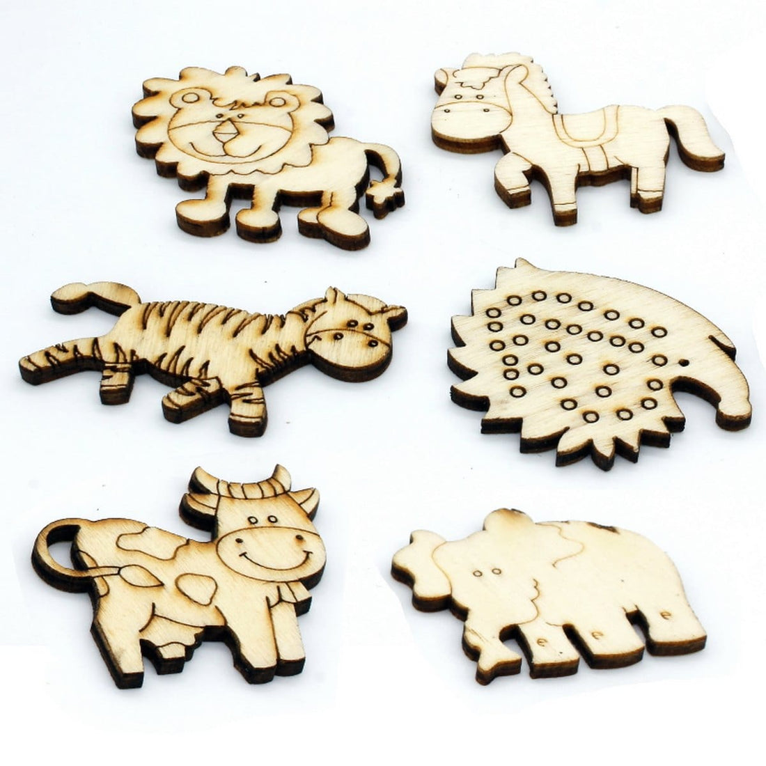 jags-mumbai MDF & wooden Crafts Wooden Craft Animal Design Big 6pcs WC-5