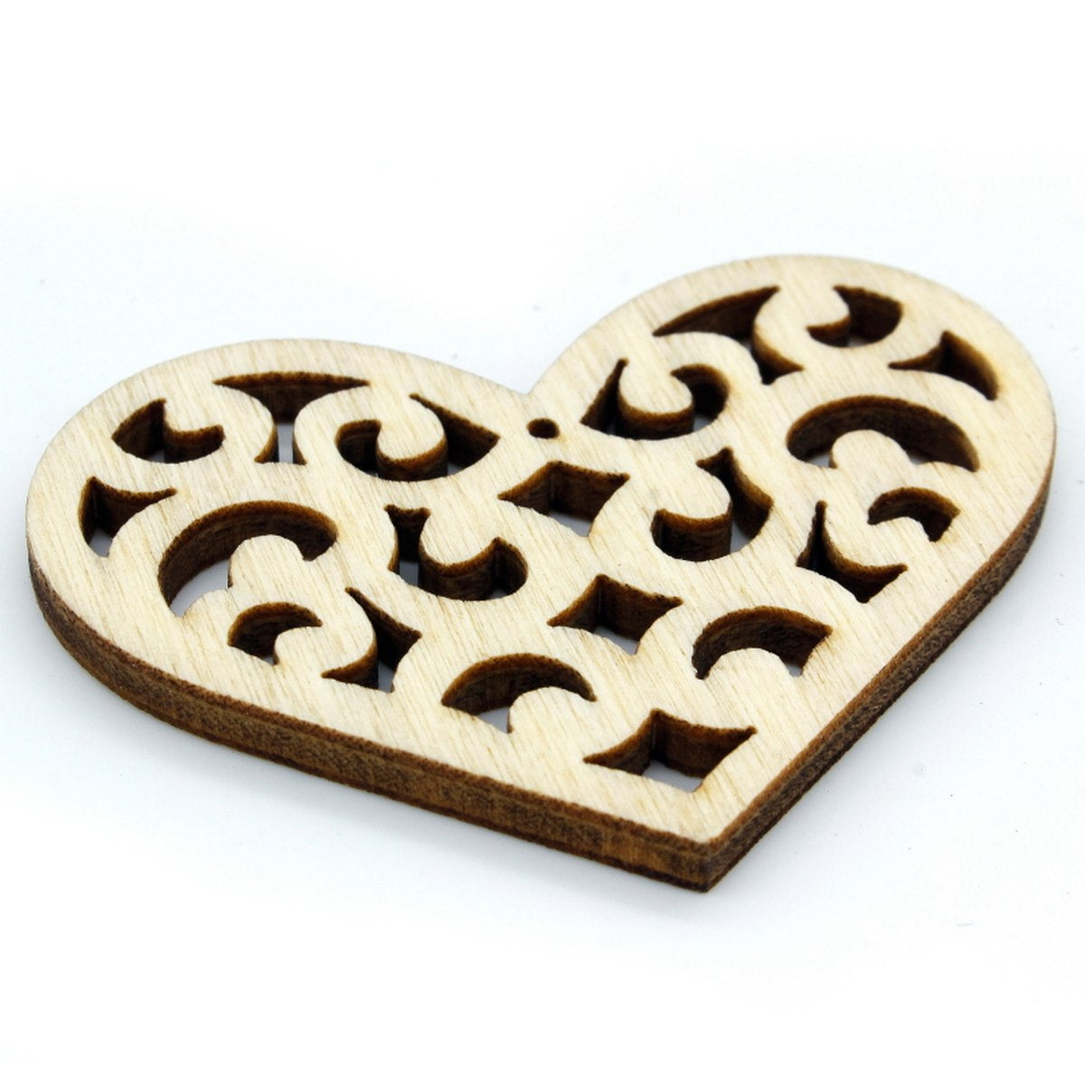 jags-mumbai MDF & wooden Crafts Wooden Craft Heart Design Big 6pcs WC-7