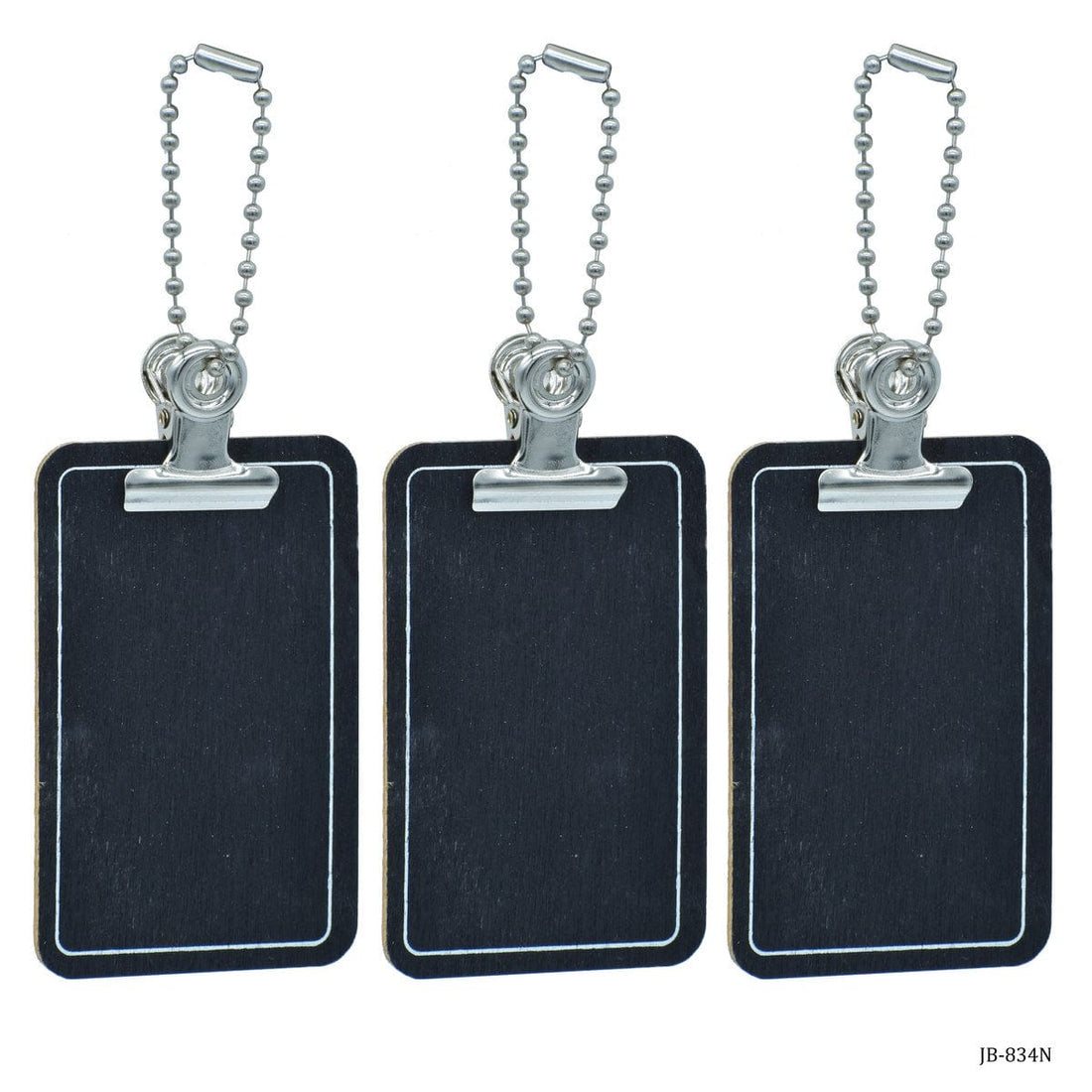 jags-mumbai MDF Wooden Mini Black Board With Steel Clip | MDF | 3 Pcs Set