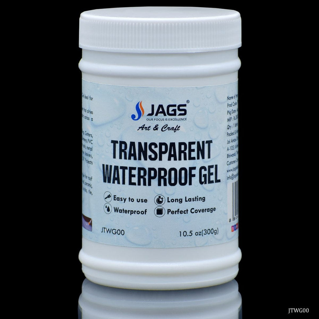 jags-mumbai Mediums & Varnish Jags Transparent Waterproof Gel 300Gms Jtwg00