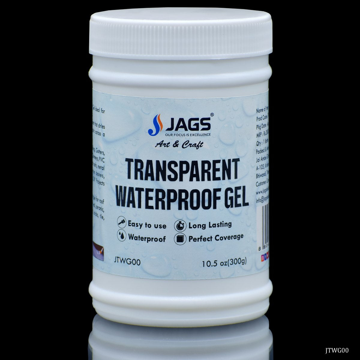 jags-mumbai Mediums & Varnish Jags Transparent Waterproof Gel 300Gms Jtwg00
