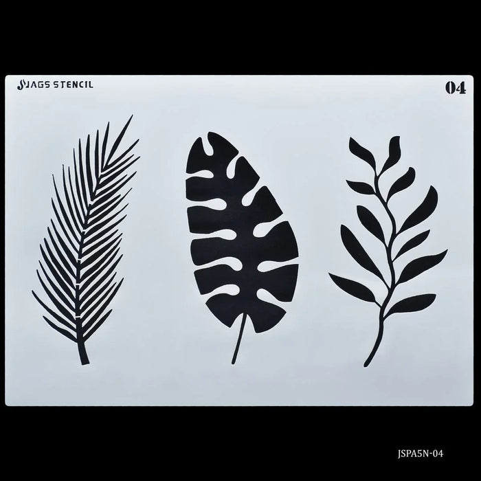 LEAF A5 Drawing Stencil 3 different designs 1pc