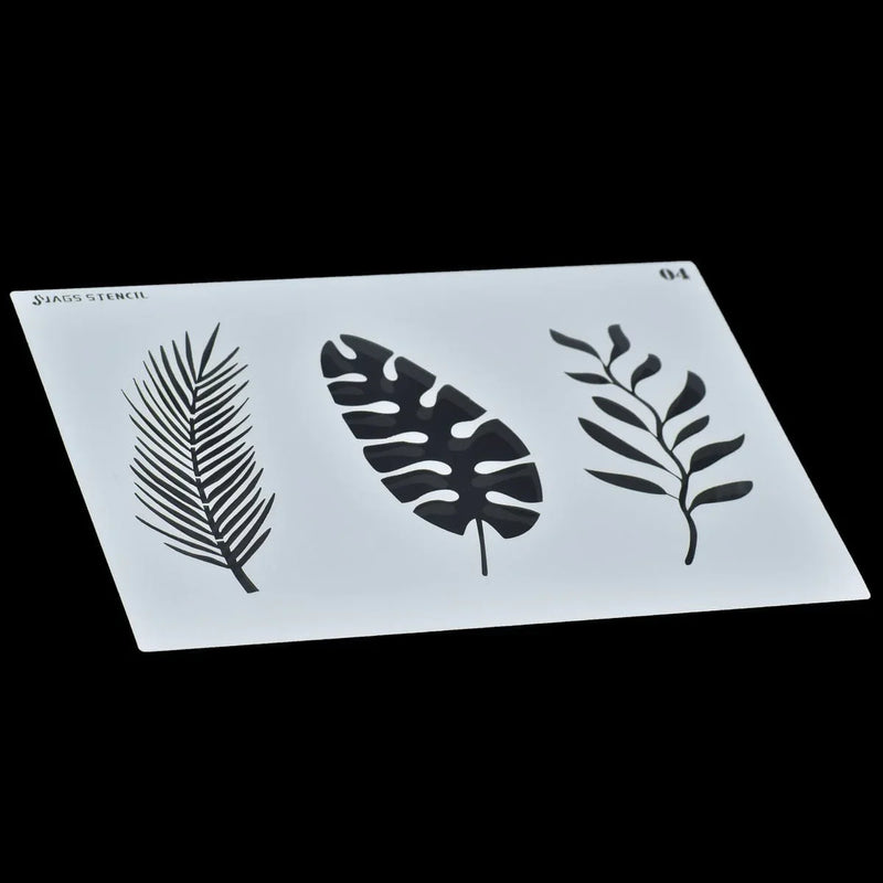 jags-mumbai Mediums & Varnish LEAF A5 Stencil 3 different designs 1pc