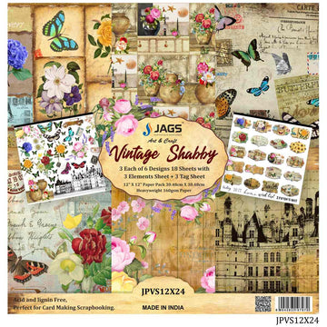 Paper Vintage Shabby 12X12 Inch: Distinctive Charm in Weathered Elegance