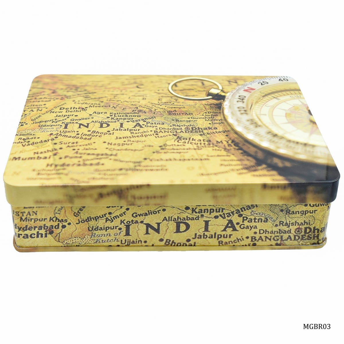 jags-mumbai Metal Box Metal Gift Box Print Rect Tins 221x141x47MM MGBR03