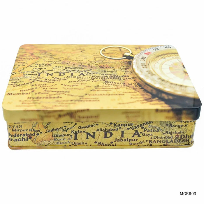 Metal Gift Box Print Rectangle Tins 221x141x47MM MGBR03
