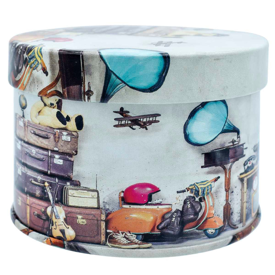 jags-mumbai Metal Box Metal Gift Box Print Round 92X60MMH MGBR60-C