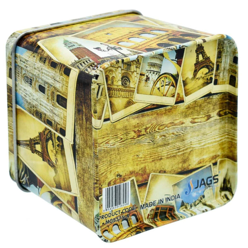 jags-mumbai Metal Box Metal Gift Box Printed Square 85x85x75MMH MG8575-A