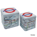 jags-mumbai Metal Box Metal Tin-box Square 2pcs Set