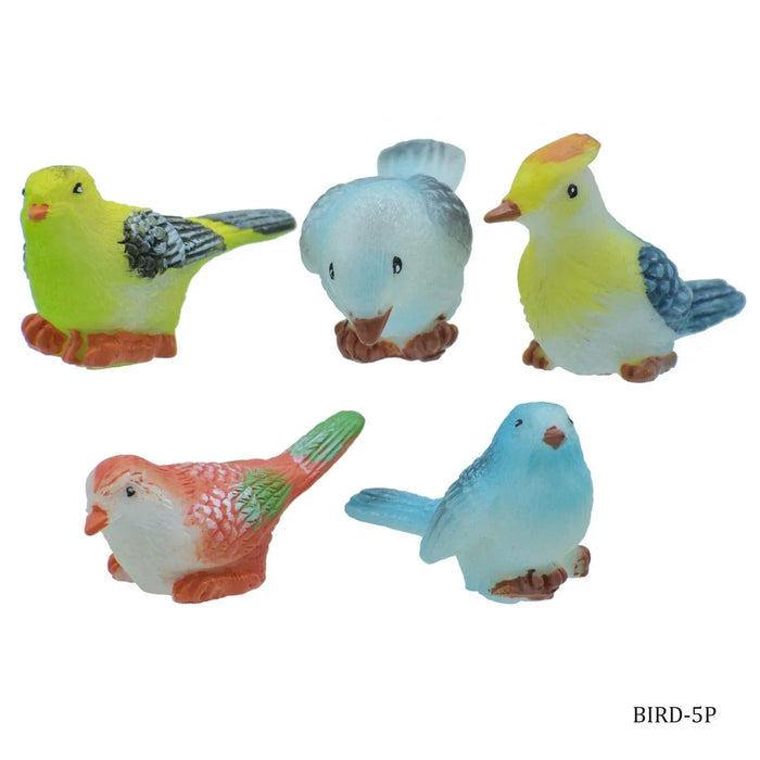 Model Plastic Fancy Miniature Bird 5Pcs