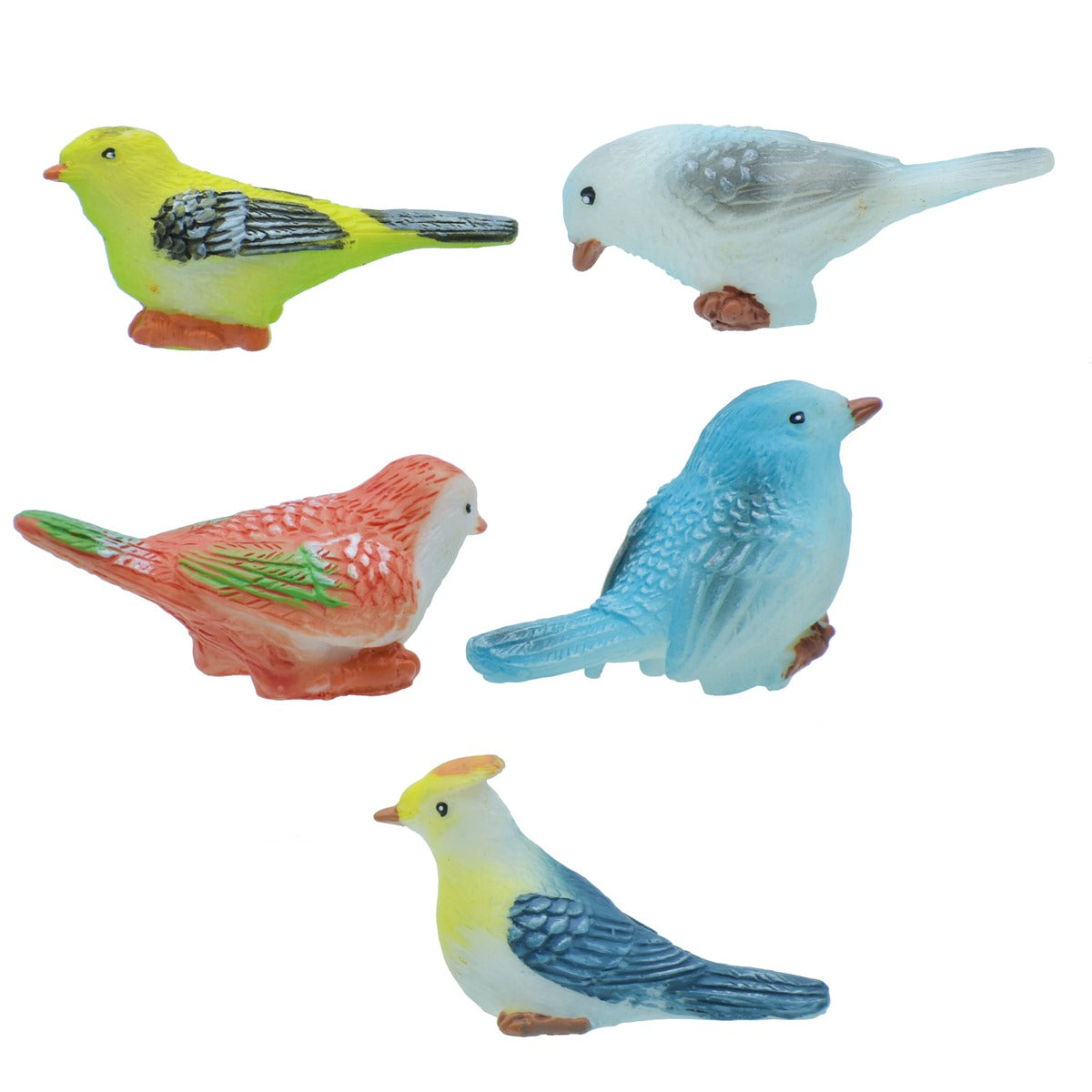 jags-mumbai Miniature 1.5*2*1.5cm / Plastic Model Plastic Fancy Miniature Bird 5Pcs