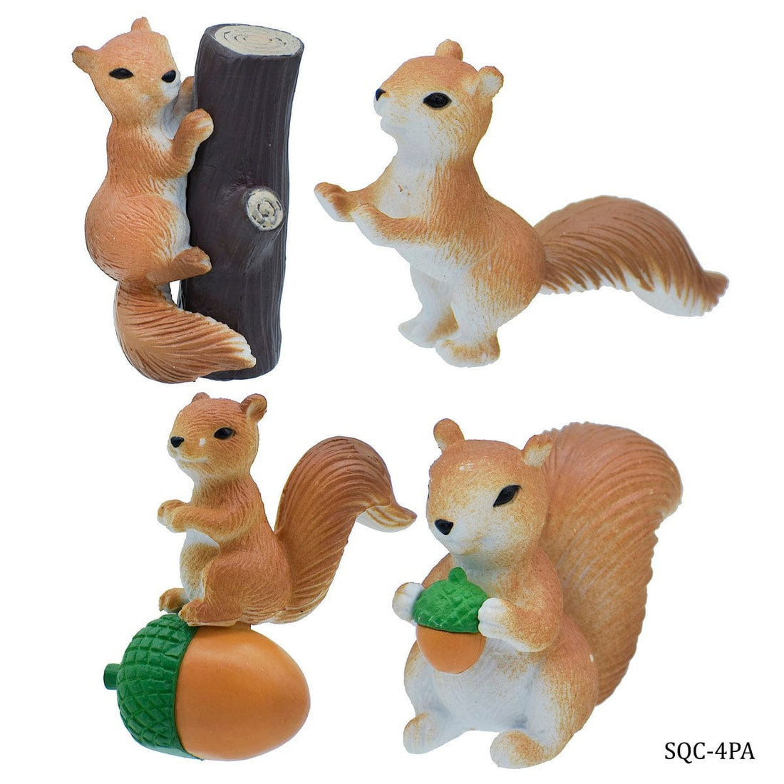 jags-mumbai Miniature 3*2*3.5cm / plastic Model Accessories Squirrel 4Pcs