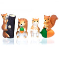 jags-mumbai Miniature 3*2*3.5cm / plastic Model Accessories Squirrel 4Pcs