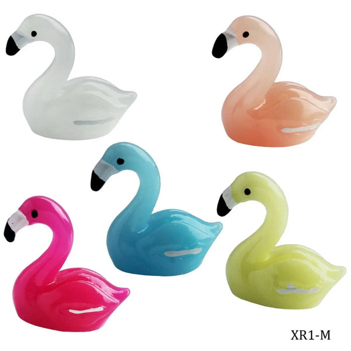 Model Plastic Accessories Miniature Flamingo 5Pcs
