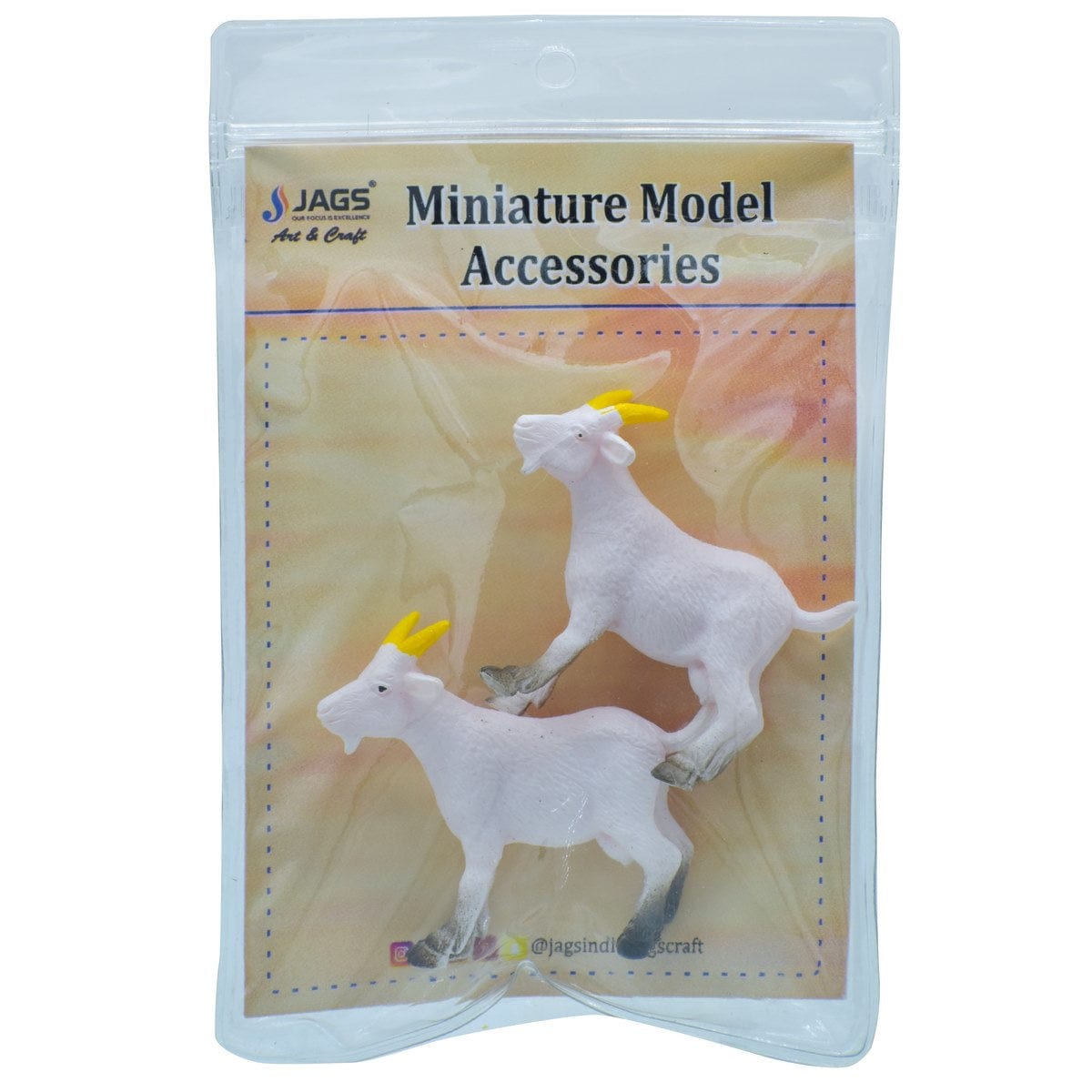 jags-mumbai Miniature 4.5*4*0.5cm / plastic Miniature Model Plastic Acessories Goat Big 2P