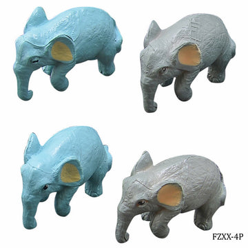 jags-mumbai Miniature Buy Model Accessories Elephant 4 Pcs (C0630-1/2) FZXX-4P