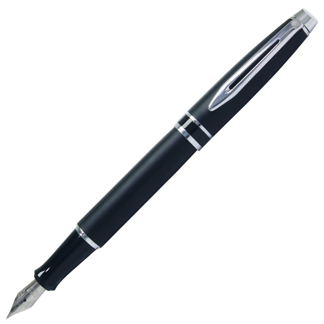 jags-mumbai Miniature "Elegant Fountain Pen: Black with Silver Clip - Model 181FPBKSC"