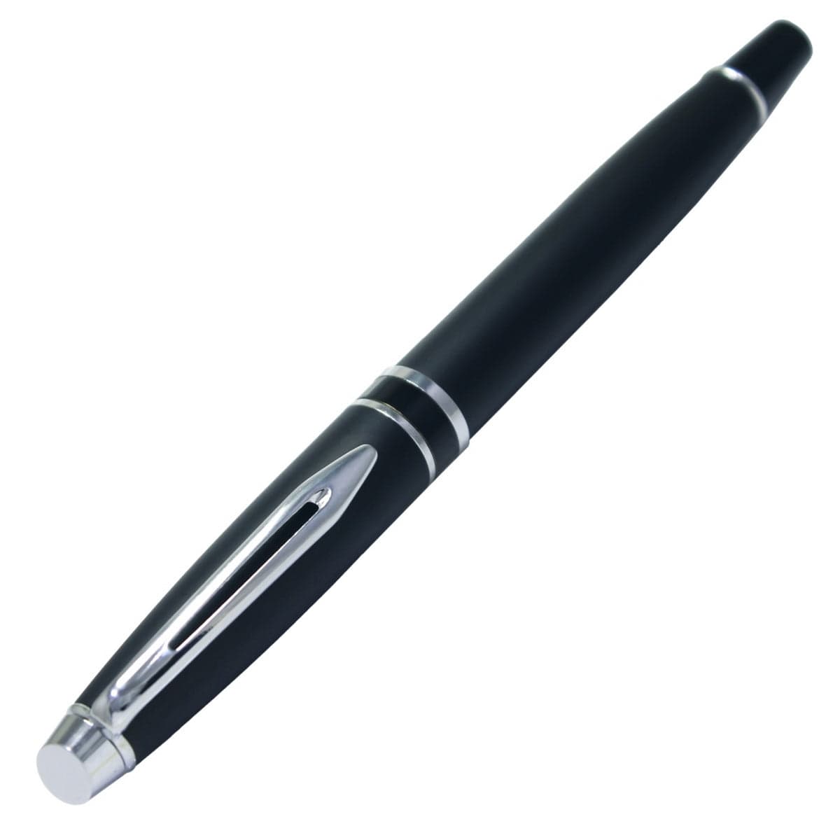 jags-mumbai Miniature "Elegant Fountain Pen: Black with Silver Clip - Model 181FPBKSC"