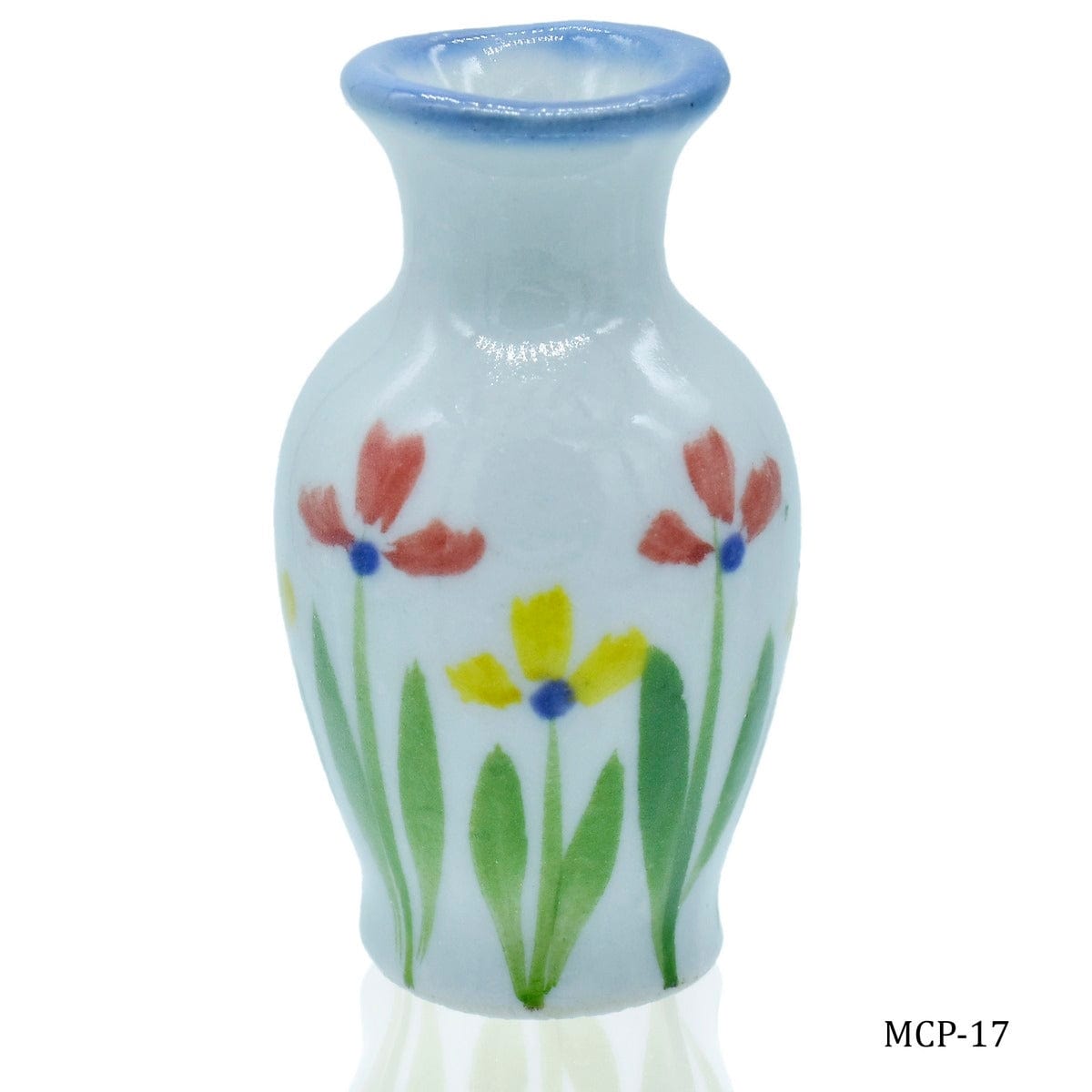 jags-mumbai Miniature Miniature Ceramics Flower Pot 1Pcs Set Printed Colour