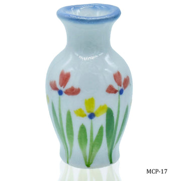 jags-mumbai Miniature Miniature Ceramics Flower Pot 1Pcs Set Printed Colour