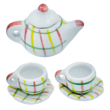 Miniature Ceramics Tea Pot Set Color Full MCP-05