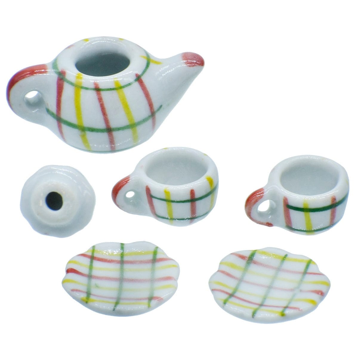 jags-mumbai Miniature Miniature Ceramics Tea Pot Set Color Full MCP-05