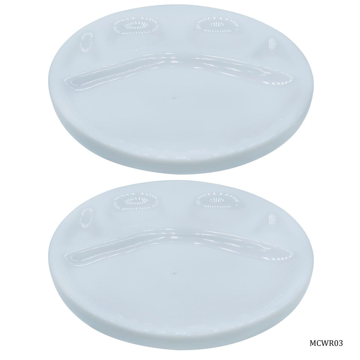 jags-mumbai Miniature Miniature Ceramics White Round 2 Pcs Set 4in1