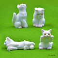 jags-mumbai Miniature Miniature Model Cat White Set (4 Pieces)