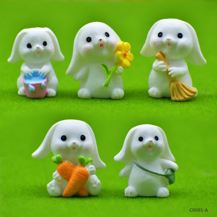 Miniature Model Holland Lop Rabbit 5Pcs