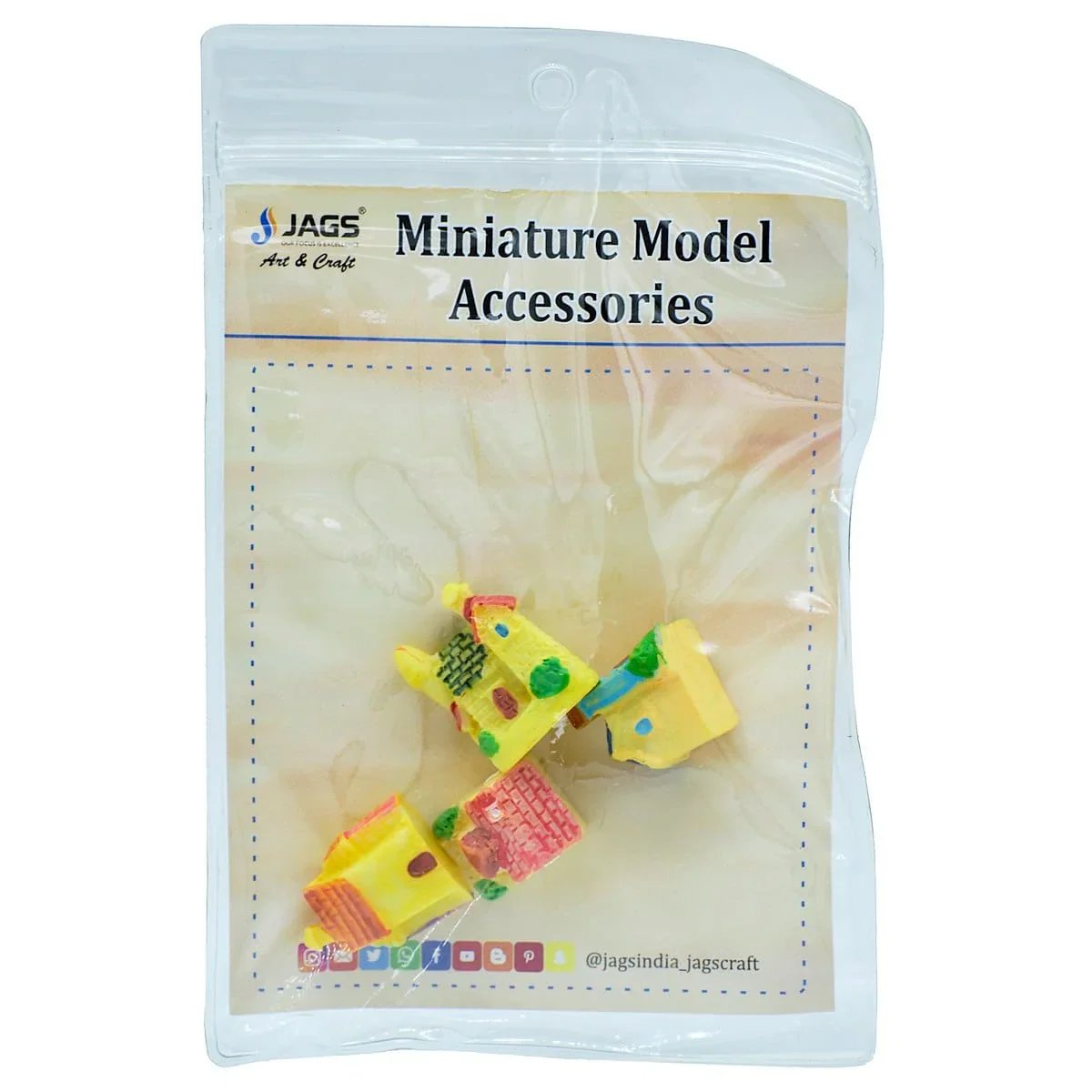 jags-mumbai Miniature Miniature Model Mini House 4Pc MMA75