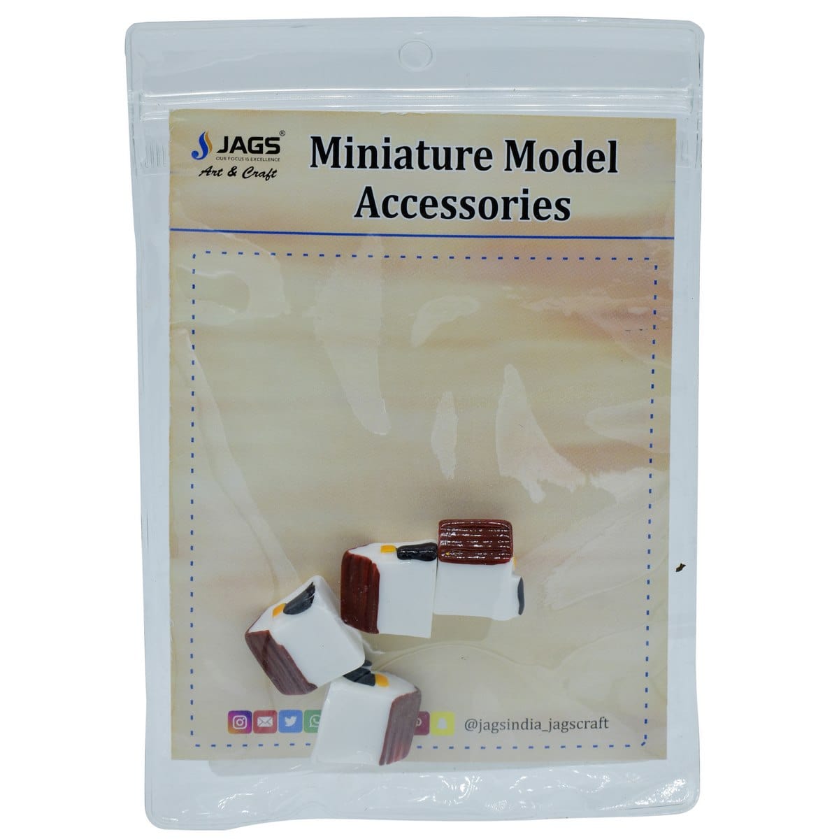 jags-mumbai Miniature Miniature Model Mini House 4Pcs (C0702-3) MMA40