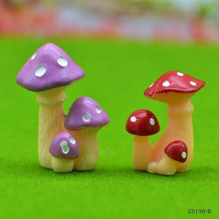 Miniature Model Mushroom 3 Plant 2Pcs