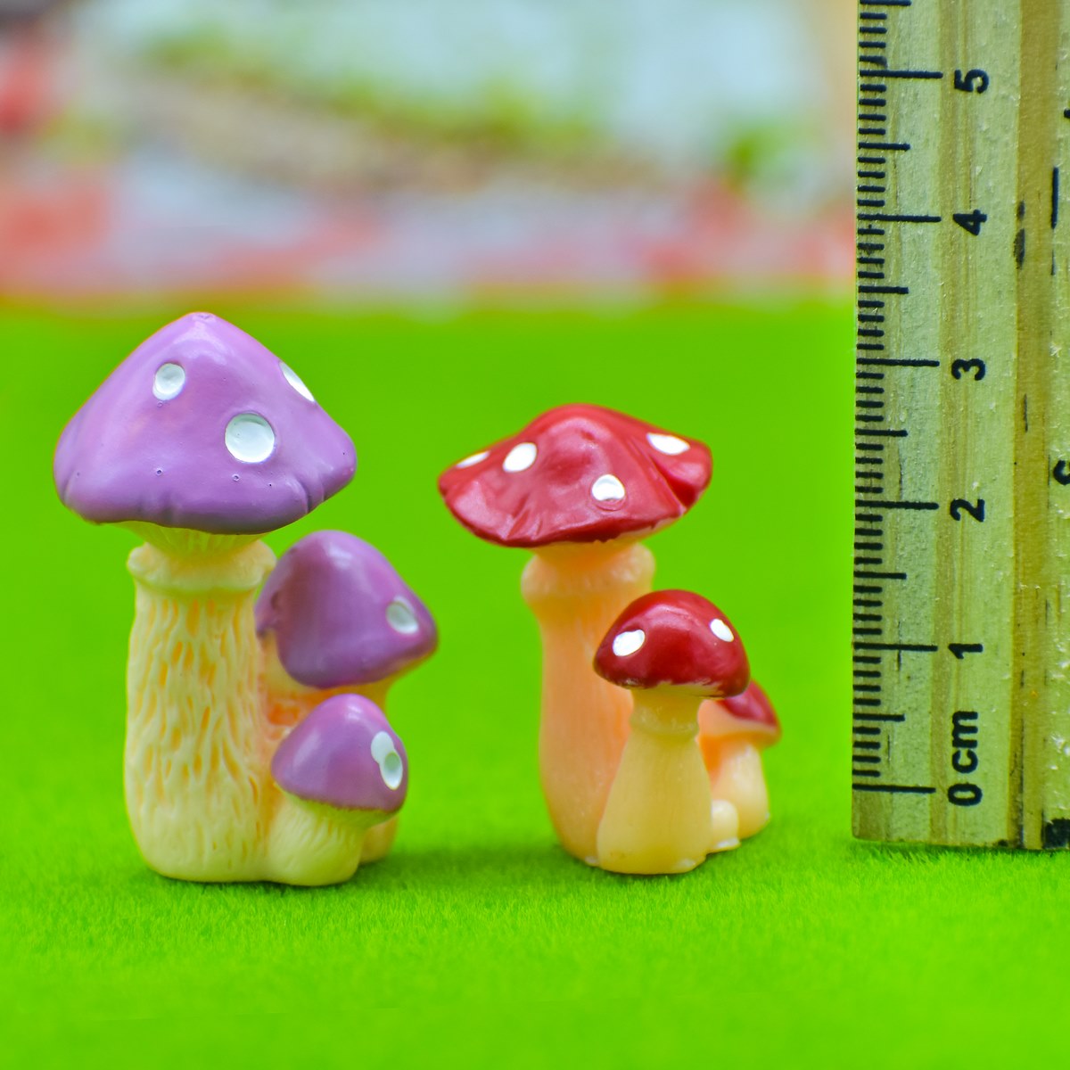 jags-mumbai Miniature Miniature Model Mushroom 3 Plant 2Pcs