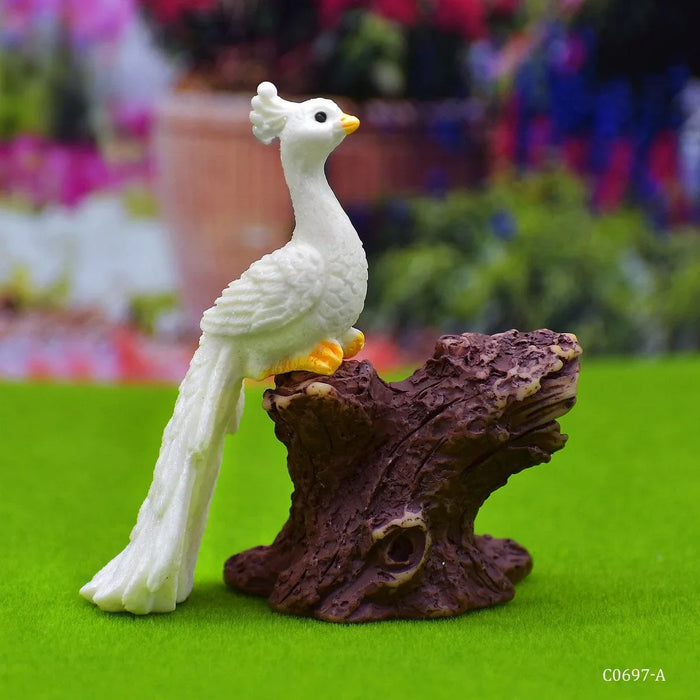 Miniature Model Peacock With Tree-Contain 1 Unit