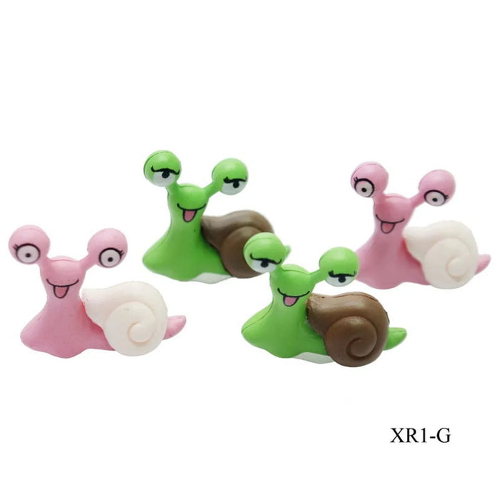 Miniature Model Plastic Accessories Model Snail 4Pcs